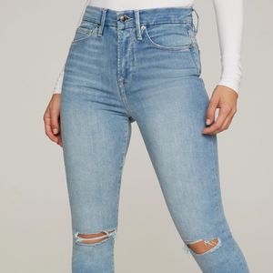 Good American Good Waist Distressed Raw Hem 12/31